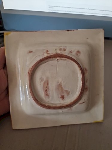 Plats Céramique Vernissée/ cendrier  Eusebio. 19 x 19 cm -an 60