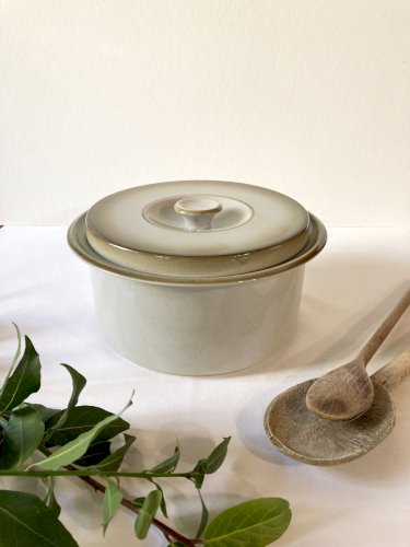 Plat/soupière en grès de grand feu, faïencerie de Brenne, années 1970-1980