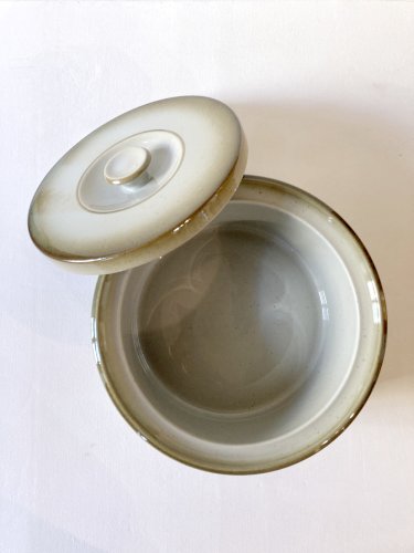 Plat/soupière en grès de grand feu, faïencerie de Brenne, années 1970-1980