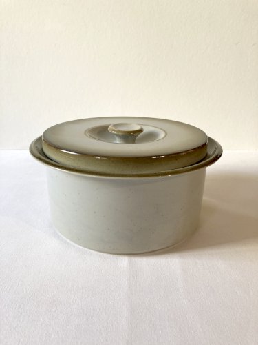 Plat/soupière en grès de grand feu, faïencerie de Brenne, années 1970-1980