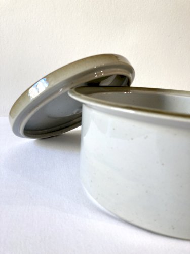 Plat/soupière en grès de grand feu, faïencerie de Brenne, années 1970-1980
