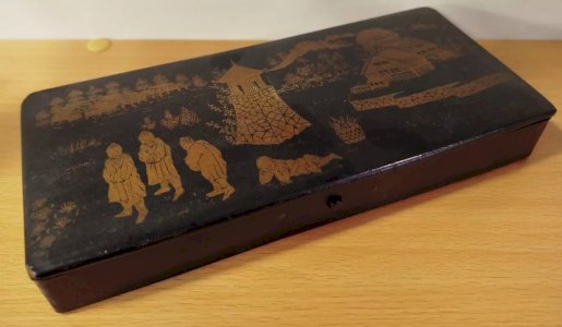 PLUMIER NAPOLEON III Plume Ecriture Boite Rangement ASIE Bureau 7VH 19/12