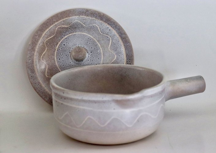 Poêlon en terre cuite émaillée 