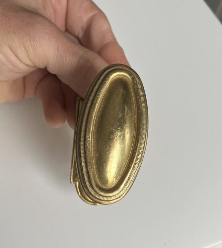 poignee de cremone fenetre sur platine en bronze massif estampillée R.G