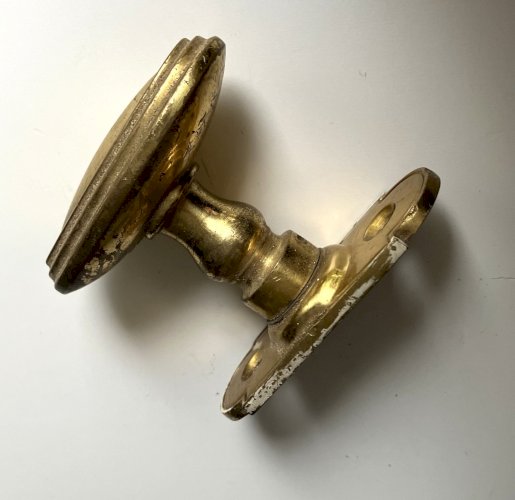 poignee de cremone fenetre sur platine en bronze massif estampillée R.G