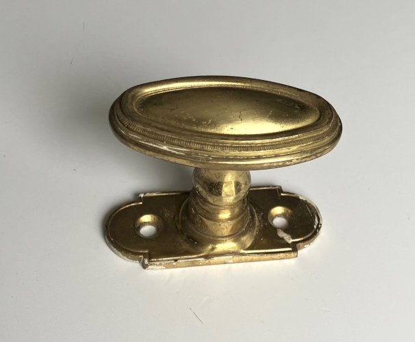 poignee de cremone fenetre sur platine en bronze massif estampillée R.G
