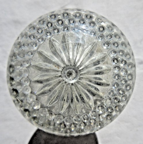 Poignée de porte Napoléon III, bouton en cristal Montgolfière de Baccarat