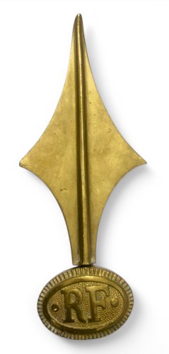 Pointe de hampe drapeau en laiton RF – Ancienne 1914