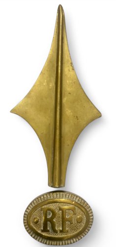 Pointe de hampe drapeau en laiton RF – Ancienne 1914
