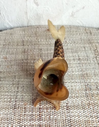 Poisson décoratif vintage en corne de buffle