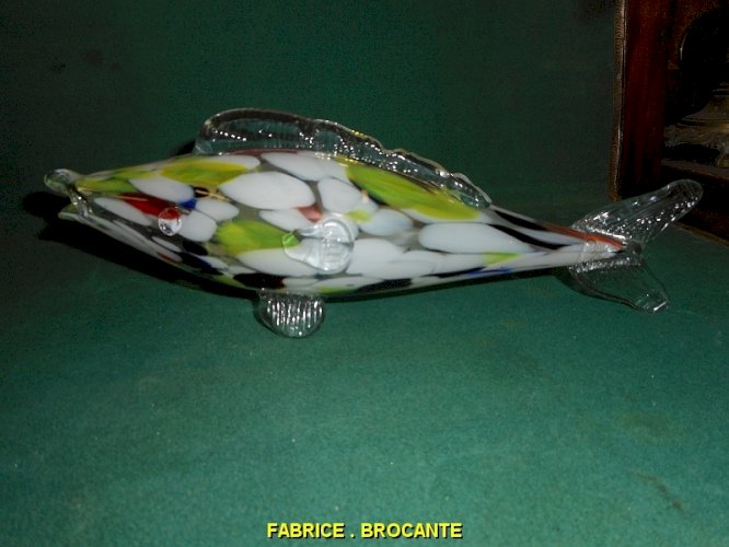 POISSON EN MURANO MULTICOLORE