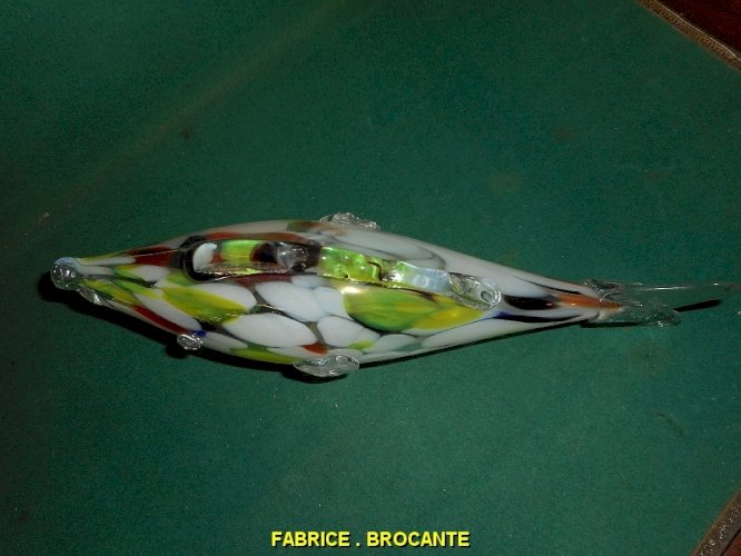 POISSON EN MURANO MULTICOLORE