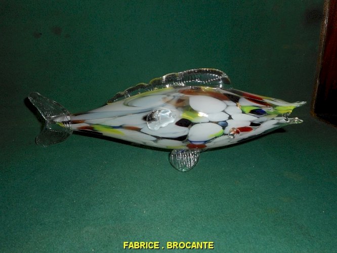 POISSON EN MURANO MULTICOLORE