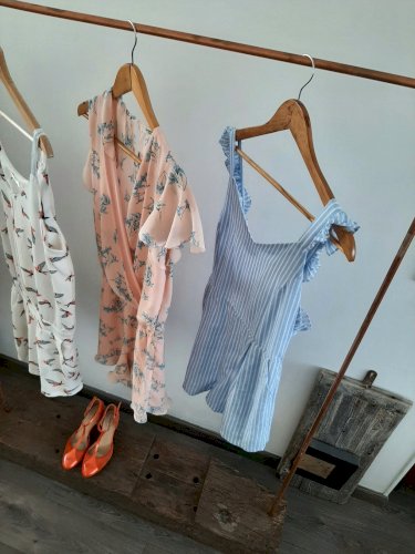 Portant A Vetements Style Industriel Vintage