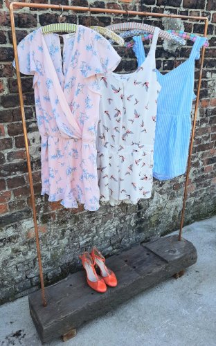 Portant A Vetements Style Industriel Vintage