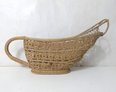 rattan bottle holder peacock rattan basket serving stand vintage support
