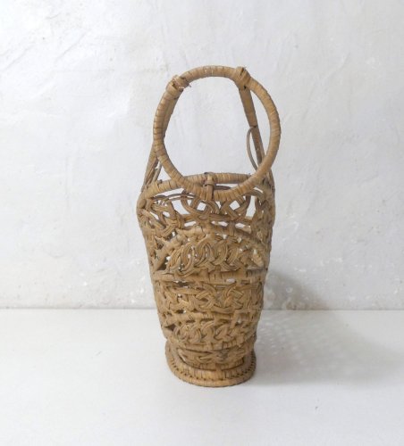 porte bouteille en rotin rotin peacock panier serviteur support vintage