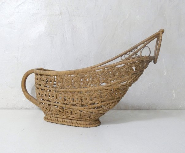 porte bouteille en rotin rotin peacock panier serviteur support vintage