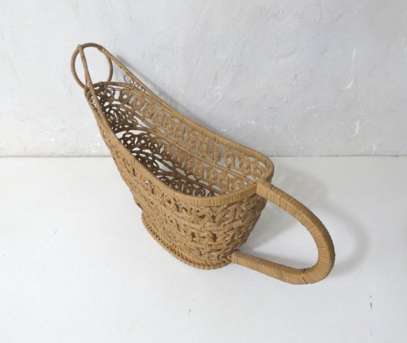 porte bouteille en rotin rotin peacock panier serviteur support vintage