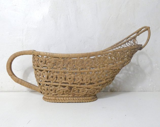 porte bouteille en rotin rotin peacock panier serviteur support vintage