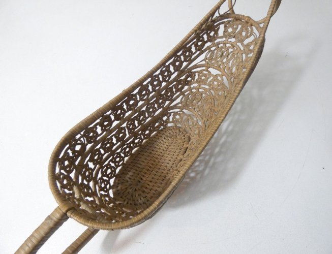 porte bouteille en rotin rotin peacock panier serviteur support vintage