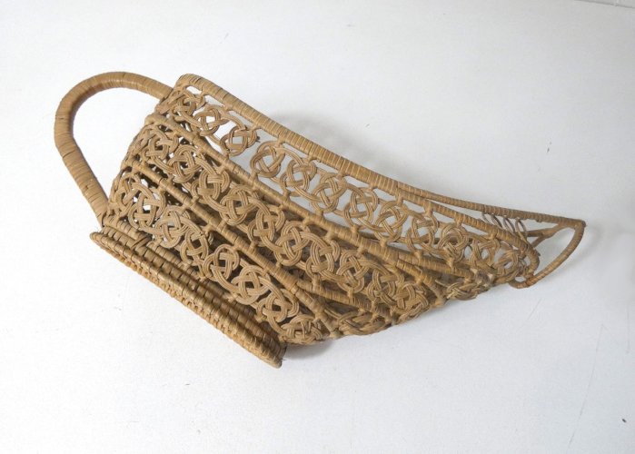 porte bouteille en rotin rotin peacock panier serviteur support vintage