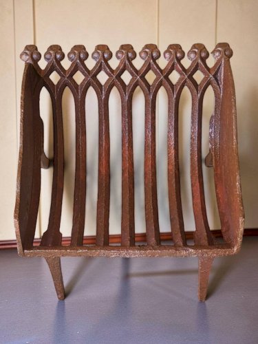 Porte-buche corbeille de cheminée en fonte