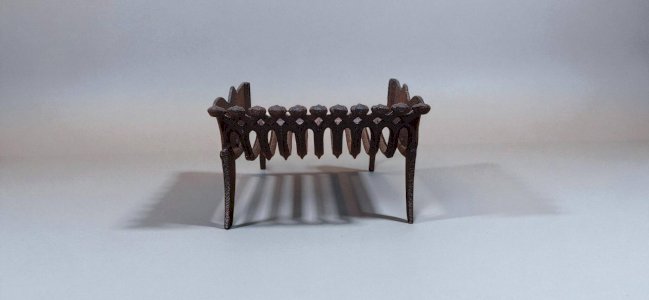 Porte-buche de cheminée en fonte