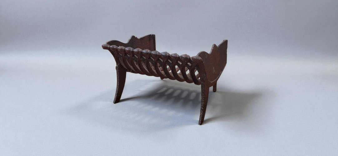 Porte-buche de cheminée en fonte