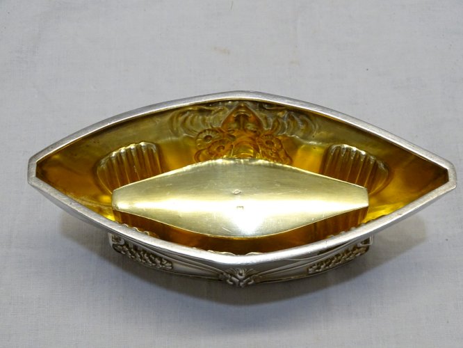 -PORTE CARTES ou SERVIETTES ARGENT MINERVE  ART NOUVEAU Orfèvre Alphonse DEBAIN
