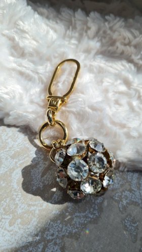 Porte-clés gros strass années 90 vintage