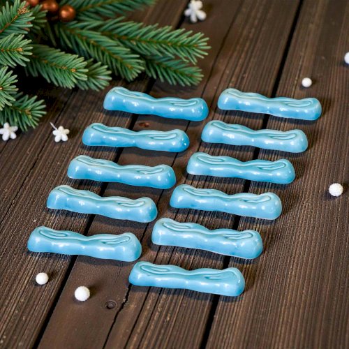 Porte-couteaux anciens Art Deco en faïence turquoise