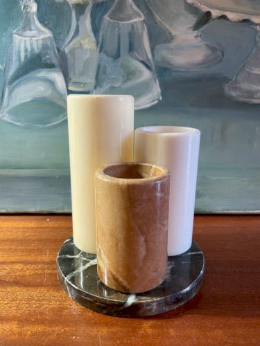 Porte crayon vintage en marbre