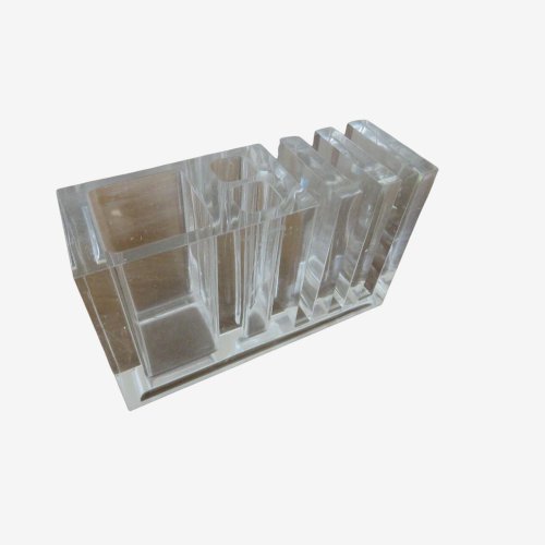 PORTE CRAYONS GUZZINI EN PLEXIGLAS DESIGN FABIO MANLIO CIOCCA ANNEES 70 VINTAGE 