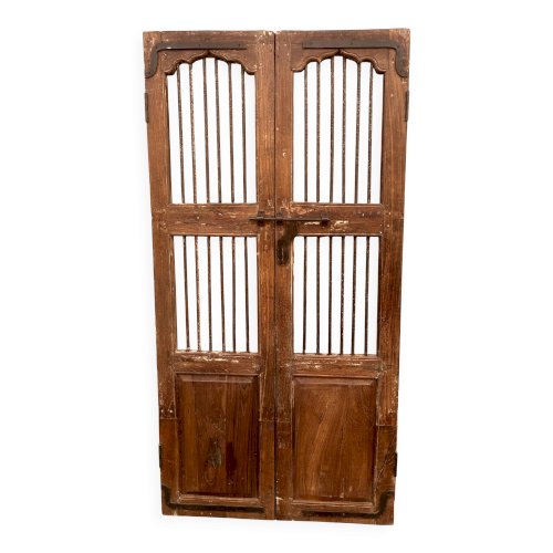 Porte de patio en teck birman