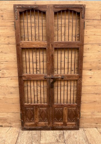 Porte de patio en teck birman