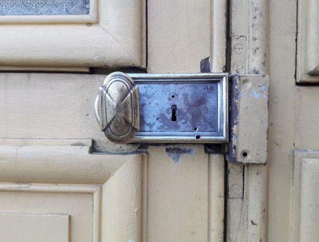 Porte d'entrée cintrée double XIX° chêne grilles et verres ancienne