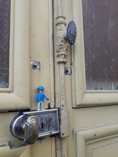 Porte d'entrée cintrée double XIX° chêne grilles et verres ancienne