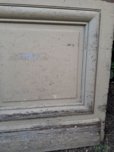 Porte d'entrée cintrée double XIX° chêne grilles et verres ancienne