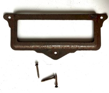 porte etiquettes ancien de meuble tiroir casier avec clous fixation