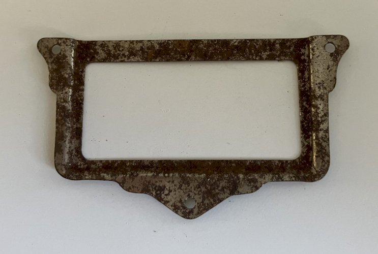 porte etiquettes ancien de meuble tiroir casier