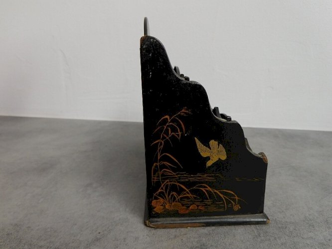 PORTE LETTRES OU PAPIER EN LAQUE ASIATIQUE NAPOLEON III