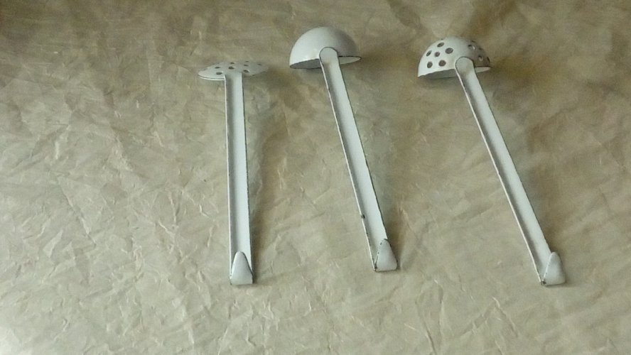 PORTE LOUCHE USTENSILES ÉCUMOIRE EN TOLE ÉMAILLÉE DINETTE POUPEE JOUET**