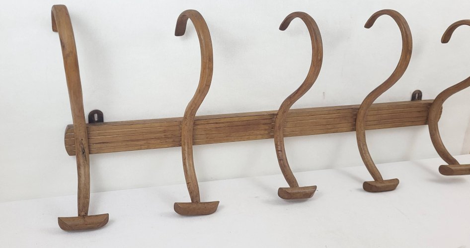 Porte manteau en bois courbé Japy frères