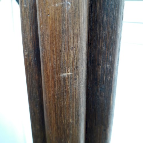 Porte manteau en rotin et bois