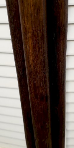 Porte manteau en rotin et bois