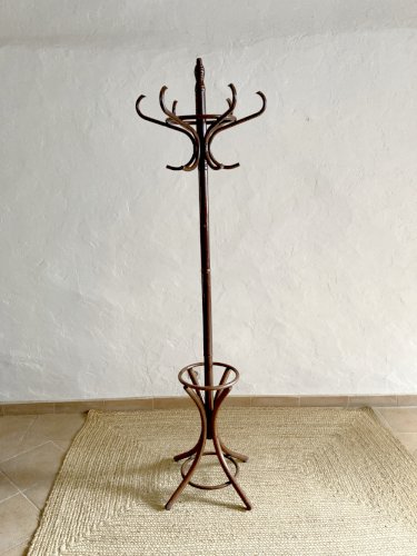 Porte manteau perroquet en bois courbé