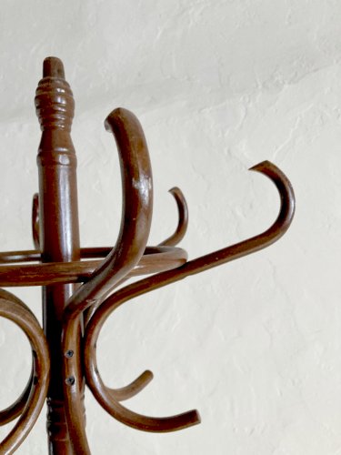 Porte manteau perroquet en bois courbé