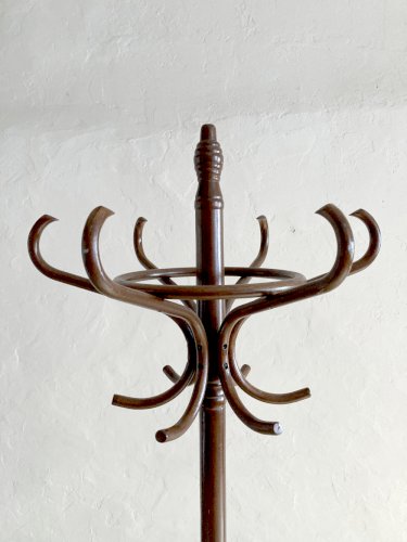 Porte manteau perroquet en bois courbé