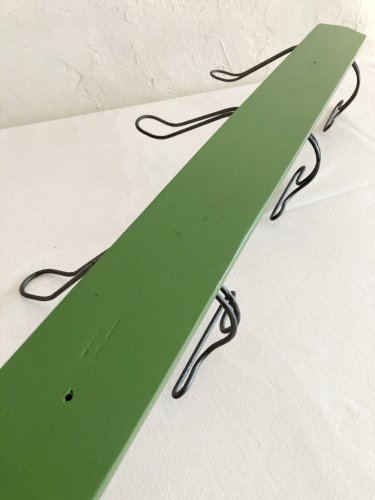 Porte-manteau / vestiaire 4 patères sur support en bois